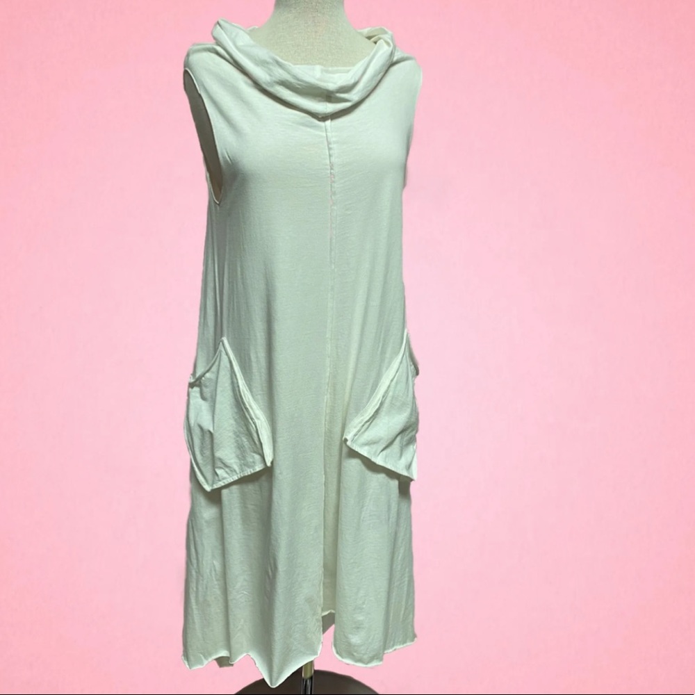 Amma White Cowl Neck Dress